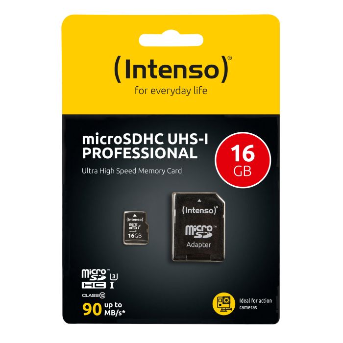 Intenso 16GB microSDXC UHS-I Class 10 Pro 90MB/s spominska kartica Intenso 16GB microSDXC UHS-I Class 10 Pro 90MB/s spominska kartica