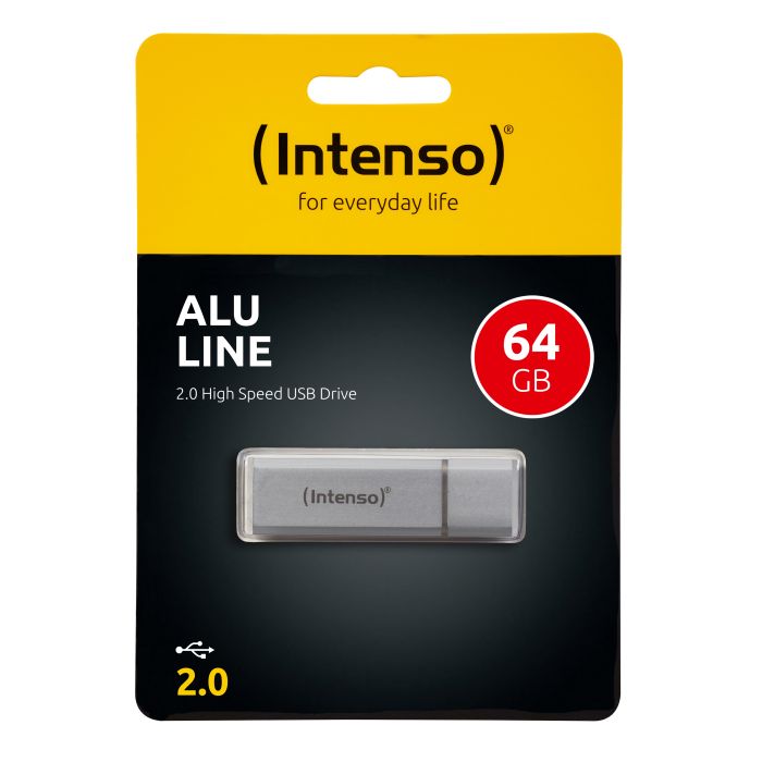 Intenso 64GB Alu Line USB 2.0 spominski ključek - Srebrn Intenso 64GB Alu Line USB 2.0 spominski ključek - Srebrn