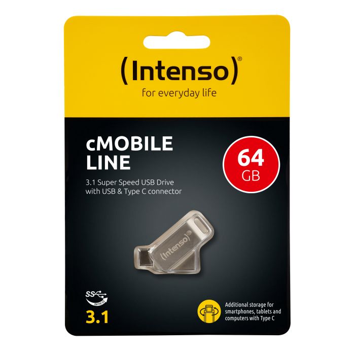 Intenso 64GB cMobile Line USB 3.0/ USB C spominski ključek Intenso 64GB cMobile Line USB 3.0/ USB C spominski ključek