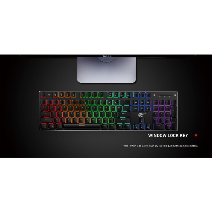 HAVIT Gamenote USB mehanska tipkovnica HV-KB498L - SLO znaki HAVIT Gamenote USB mehanska tipkovnica HV-KB498L - SLO znaki