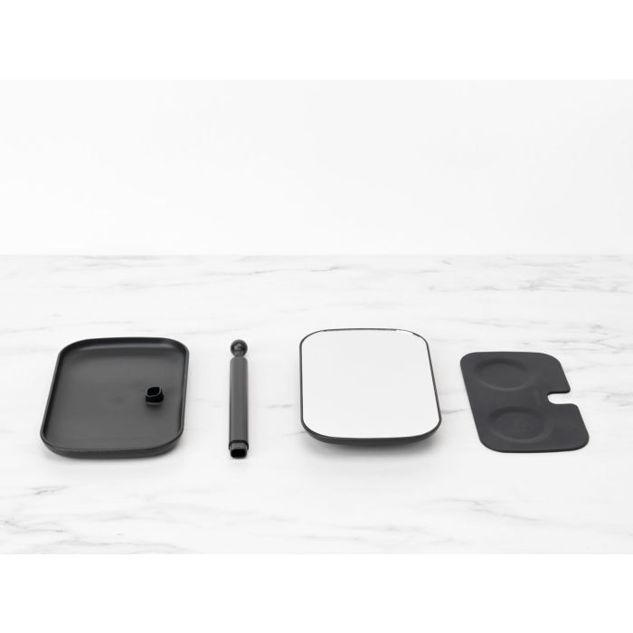 Brabantia ReNew ogledalo s posodico za odlaganje temno siva Brabantia ReNew ogledalo s posodico za odlaganje temno siva