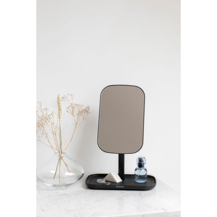 Brabantia ReNew ogledalo s posodico za odlaganje temno siva Brabantia ReNew ogledalo s posodico za odlaganje temno siva