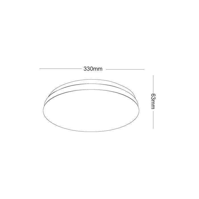 Stropna LED luč, okrogla, 18W OPAL, 3000K, 1350lm Stropna LED luč, okrogla, 18W OPAL, 3000K, 1350lm