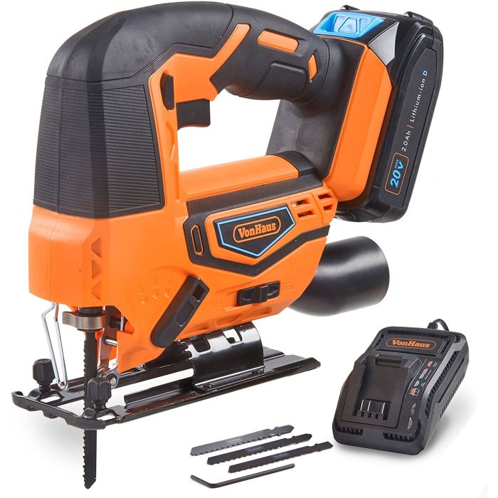 VonHaus akumulatorska vbodna žaga + 20V D-Series baterija 2,0Ah 3500010 VonHaus akumulatorska vbodna žaga + 20V D-Series baterija 2,0Ah 3500010