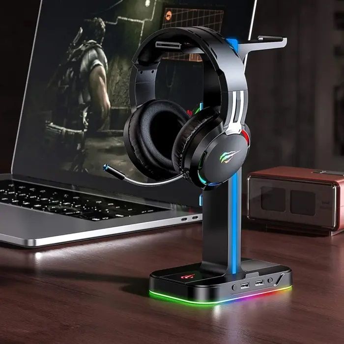HAVIT Gamenote RGB LED stojalo za slušalke TH650 HAVIT Gamenote RGB LED stojalo za slušalke TH650