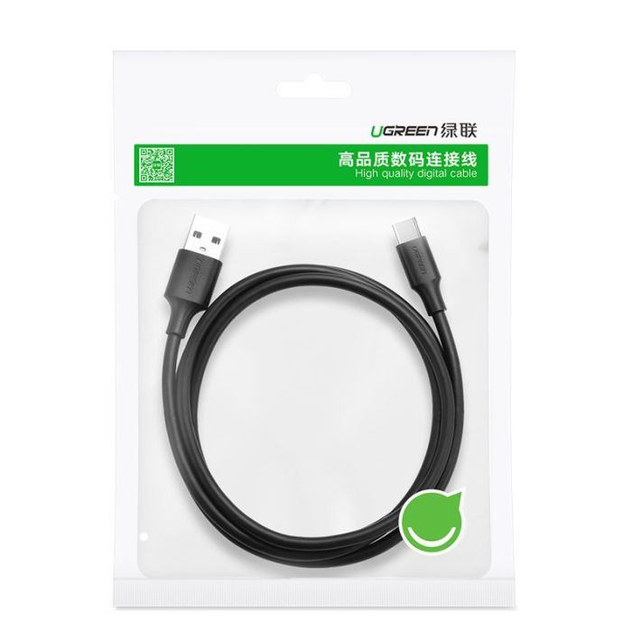 UGREEN USB-A 2.0 na USB-C kabel 1.5m (črn) - polybag UGREEN USB-A 2.0 na USB-C kabel 1.5m (črn) - polybag