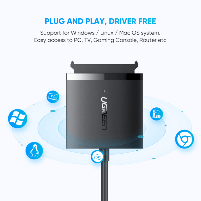 Ugreen USB 3.0 na SATA Adapter za trdi disk - box Ugreen USB 3.0 na SATA Adapter za trdi disk - box