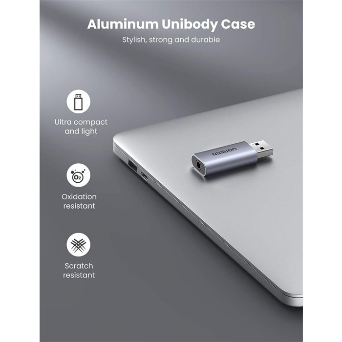 UGREEN USB zunanja zvočna kartica iz USB na 3.5mm avdio - box UGREEN USB zunanja zvočna kartica iz USB na 3.5mm avdio - box