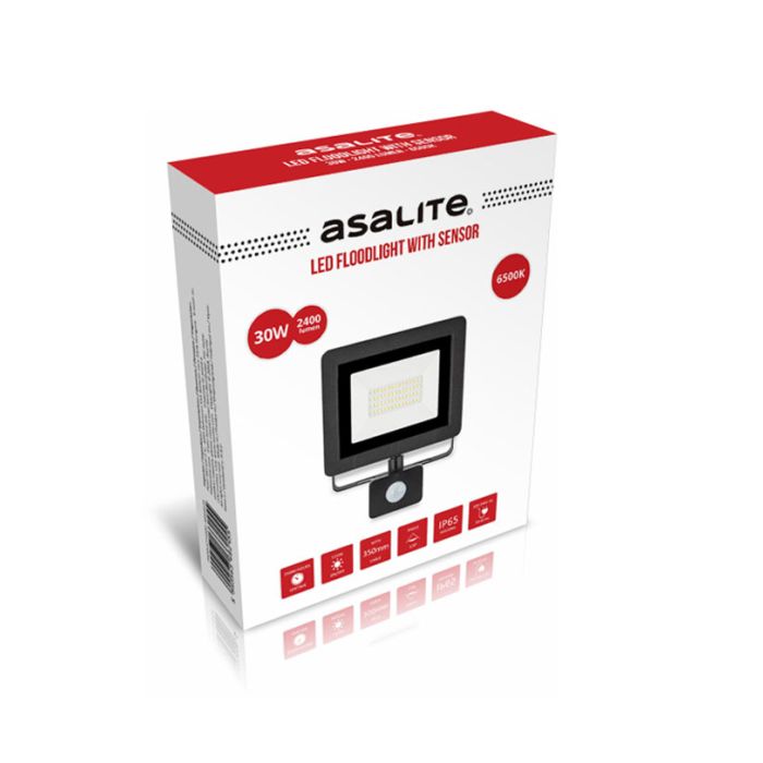 ASALITE LED reflektor 30W 6500K, 2400Lm + senzor ASALITE LED reflektor 30W 6500K, 2400Lm + senzor
