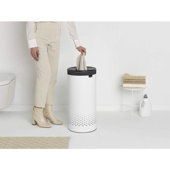 Brabantia koš za perilo 35L okrogel, bel