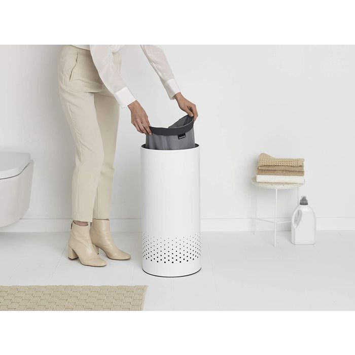 Brabantia koš za perilo 35L okrogel, bel Brabantia koš za perilo 35L okrogel, bel