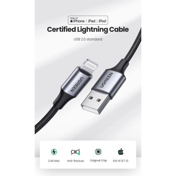 Ugreen kabel Lightning na USB-A 2m - box