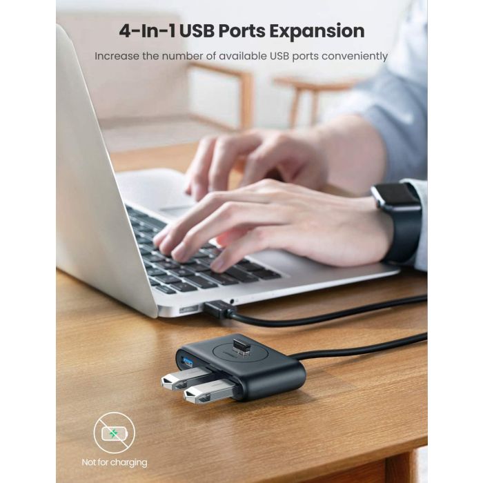 Ugreen USB 3.0 4 Ports Hub črn 1m - box Ugreen USB 3.0 4 Ports Hub črn 1m - box