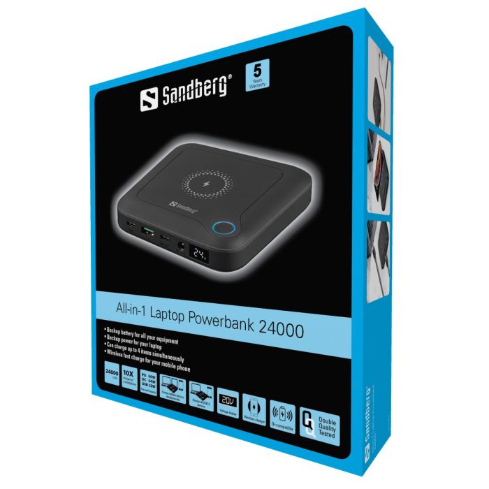 Sandberg All-in1 Laptop Powerbank 24000 prenosna baterija Sandberg All-in1 Laptop Powerbank 24000 prenosna baterija