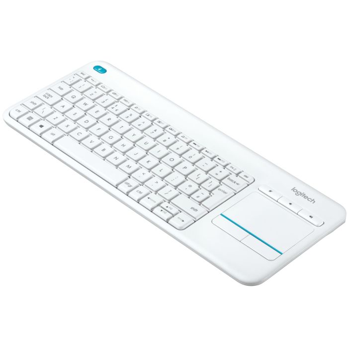 Brezžična tipkovnica Logitech K400 Plus Wireless Touch bela (Unifying, SLO gravura) Brezžična tipkovnica Logitech K400 Plus Wireless Touch bela (Unifying, SLO gravura)