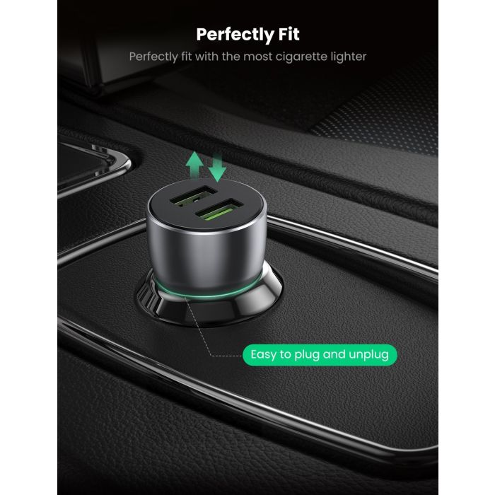Ugreen avtopolnilec 2xUSB QC 3.0 36W 10144 - box Ugreen avtopolnilec 2xUSB QC 3.0 36W 10144 - box