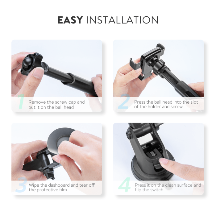 Ugreen nosilec telefona za avtomobil s priseskom 60990 - box