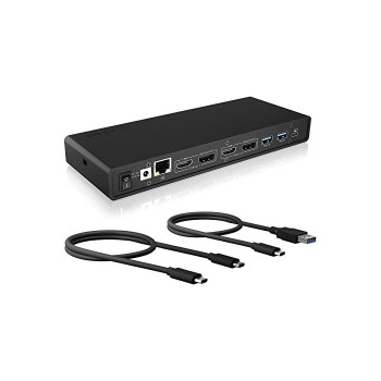 Icybox IB-DK2245AC Docking USB-C priklopna postaja z dvojnim video priključkom Icybox IB-DK2245AC Docking USB-C priklopna postaja z dvojnim video priključkom
