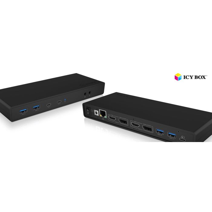 Icybox IB-DK2245AC Docking USB-C priklopna postaja z dvojnim video priključkom Icybox IB-DK2245AC Docking USB-C priklopna postaja z dvojnim video priključkom