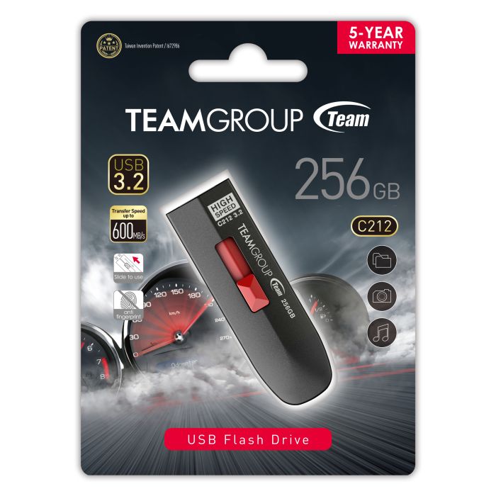 Teamgroup 256GB C212 USB 3.2 1000/800 MB/s spominski ključek Teamgroup 256GB C212 USB 3.2 1000/800 MB/s spominski ključek