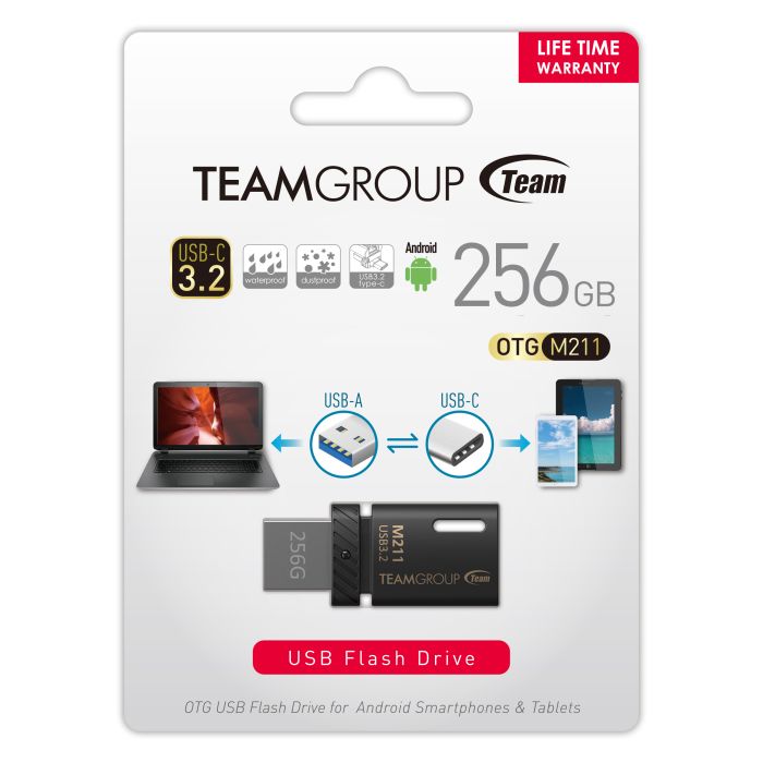 Teamgroup 256GB M211 OTG USB 3.2 spominski ključek Teamgroup 256GB M211 OTG USB 3.2 spominski ključek