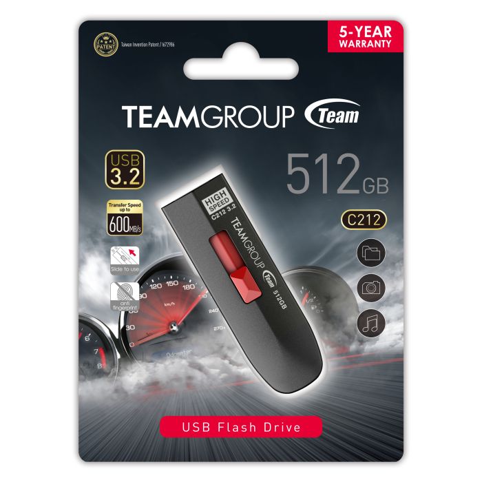 Teamgroup 512GB C212 USB 3.2 1000/800 MB/s spominski ključek Teamgroup 512GB C212 USB 3.2 1000/800 MB/s spominski ključek