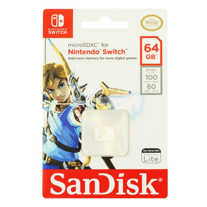 SanDisk microSDXC za Nintendo Switch 64GB, do 100MB/s branje, 60MB/s pisanje, U3, C10, A1, UHS-1 SanDisk microSDXC za Nintendo Switch 64GB, do 100MB/s branje, 60MB/s pisanje, U3, C10, A1, UHS-1
