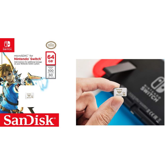SanDisk microSDXC za Nintendo Switch 64GB, do 100MB/s branje, 60MB/s pisanje, U3, C10, A1, UHS-1 SanDisk microSDXC za Nintendo Switch 64GB, do 100MB/s branje, 60MB/s pisanje, U3, C10, A1, UHS-1
