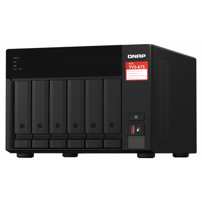 QNAP NAS strežnik za 6 diskov, 8GB ram, 2,5Gb mreža QNAP NAS strežnik za 6 diskov, 8GB ram, 2,5Gb mreža