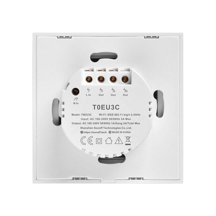 SONOFF pametno stensko stikalo Wi-Fi trojno T0EU3C-TX SONOFF pametno stensko stikalo Wi-Fi trojno T0EU3C-TX