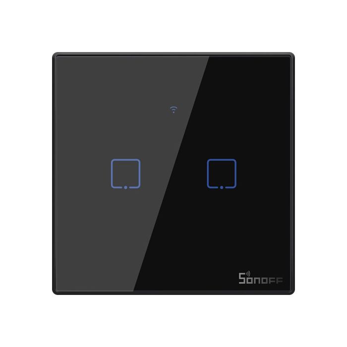 SONOFF pametno stensko stikalo Wi-Fi dvojno T3EU2C-TX SONOFF pametno stensko stikalo Wi-Fi dvojno T3EU2C-TX