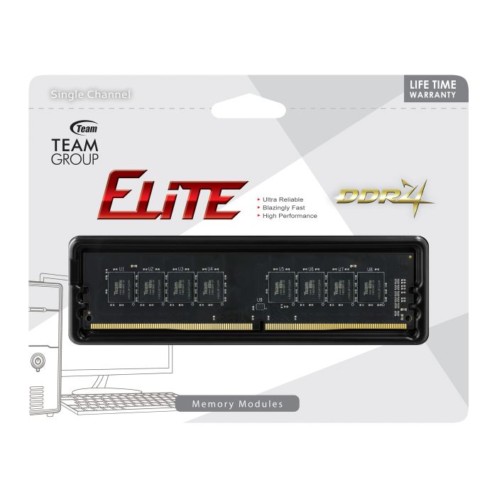 Teamgroup Elite 4GB DDR4-2666 DIMM PC4-21300 CL19, 1.2V Teamgroup Elite 4GB DDR4-2666 DIMM PC4-21300 CL19, 1.2V