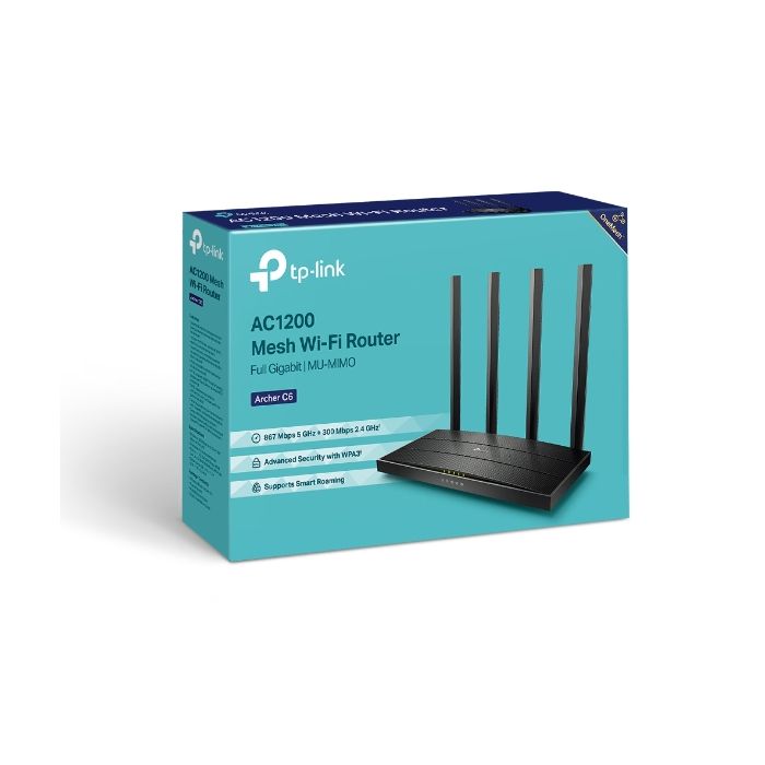 TP-LINK ARCHER C6 AC1200 Gigabit brezžični usmerjevalnik TP-LINK ARCHER C6 AC1200 Gigabit brezžični usmerjevalnik
