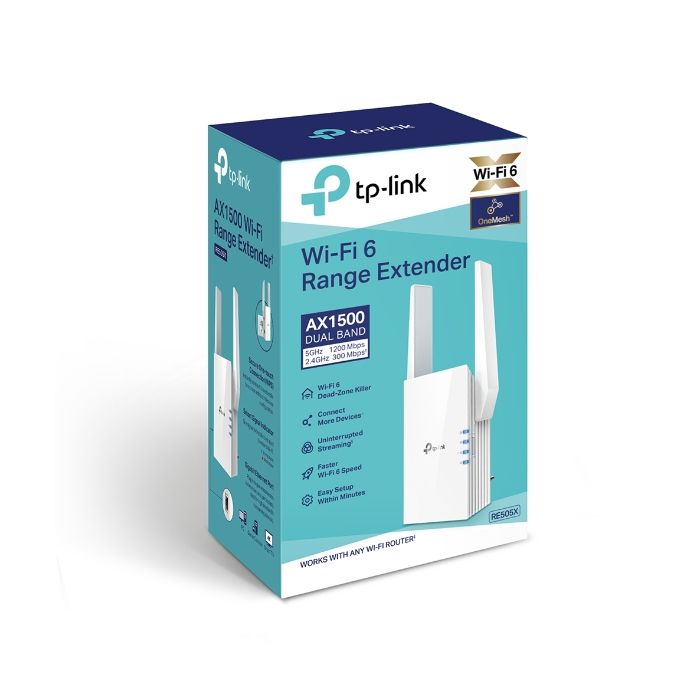 TP-LINK RE505X AX1500 WiFi Range Extender TP-LINK RE505X AX1500 WiFi Range Extender