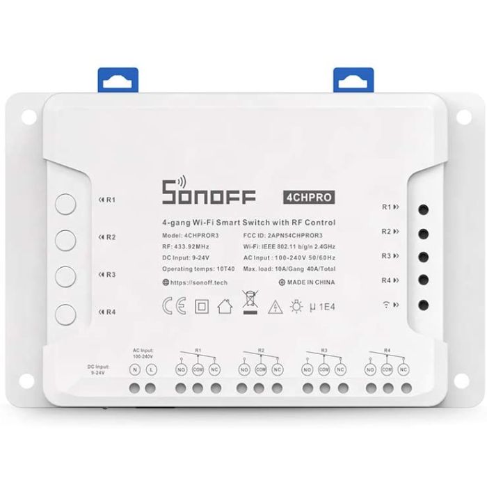 SONOFF pametno stensko stikalo Wi-Fi 4-kanalni 4CHPROR3 SONOFF pametno stensko stikalo Wi-Fi 4-kanalni 4CHPROR3