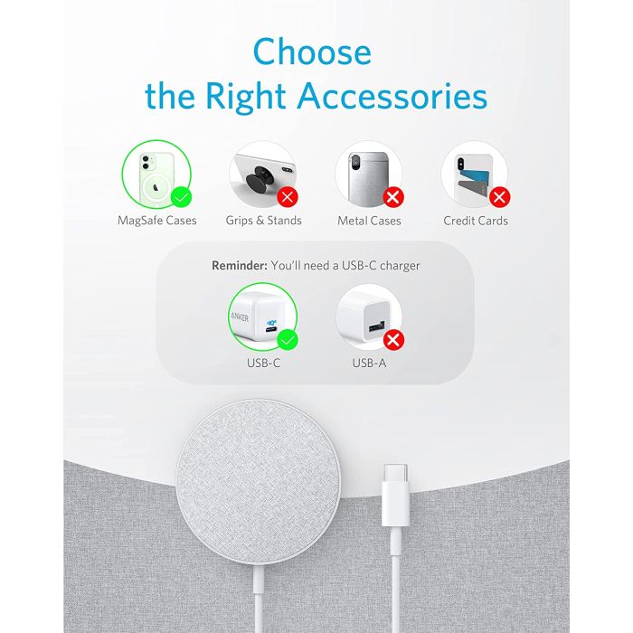 Anker MagGo PowerWave Select + MODER magnetni brezžični polnilec Anker MagGo PowerWave Select + MODER magnetni brezžični polnilec