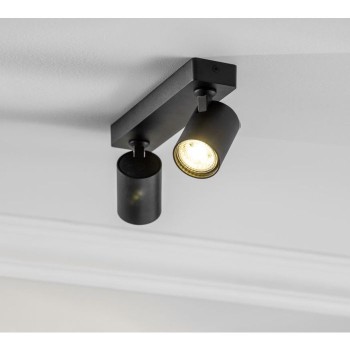 GTV reflektorska svetilka SANTO 2x GU10 220V, črna