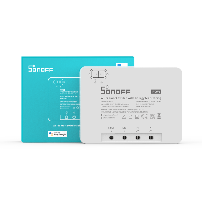 SONOFF pametno stikalo Wi-Fi za merjenje porabe energije POWR3 SONOFF pametno stikalo Wi-Fi za merjenje porabe energije POWR3