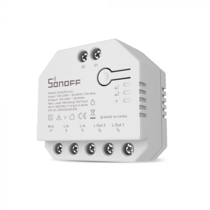 SONOFF pametno stikalo Wi-Fi 2-kanalni, nadzor motorja za rolete DUAL3LITE SONOFF pametno stikalo Wi-Fi 2-kanalni, nadzor motorja za rolete DUAL3LITE
