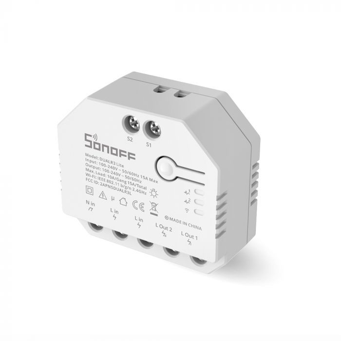 SONOFF pametno stikalo Wi-Fi 2-kanalni, nadzor motorja za rolete DUAL3LITE SONOFF pametno stikalo Wi-Fi 2-kanalni, nadzor motorja za rolete DUAL3LITE