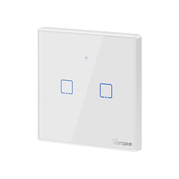 SONOFF pametno stensko stikalo Wi-Fi + RF433 dvojno T2EU2C-TX SONOFF pametno stensko stikalo Wi-Fi + RF433 dvojno T2EU2C-TX