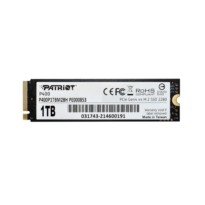 Patriot P400 1TB M.2 NVMe SSD PCIe Gen 4 x4 Patriot P400 1TB M.2 NVMe SSD PCIe Gen 4 x4