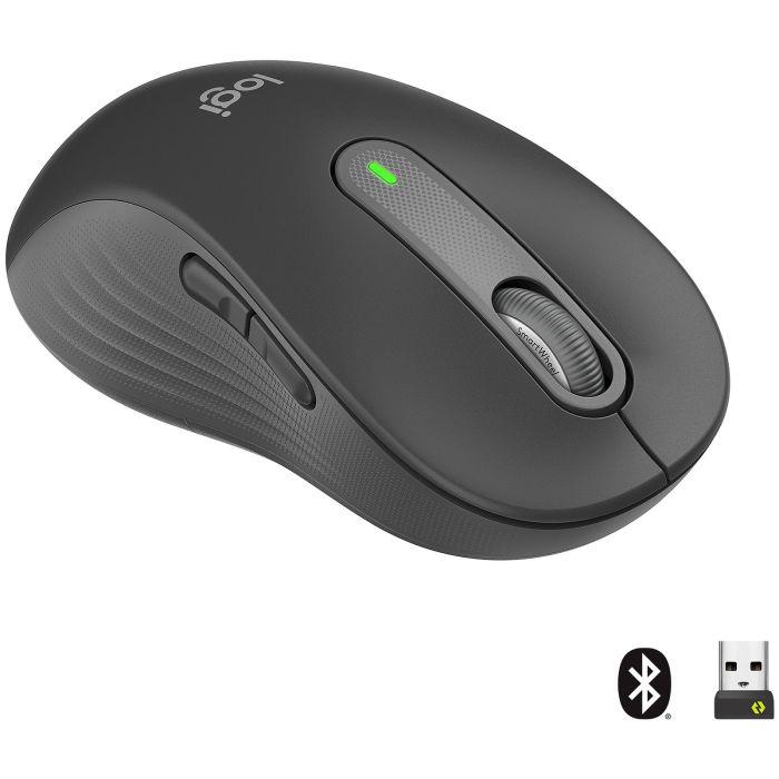 Logitech miška Signature M650, velikost L, Bluetooth, grafitna za levičarje Logitech miška Signature M650, velikost L, Bluetooth, grafitna za levičarje