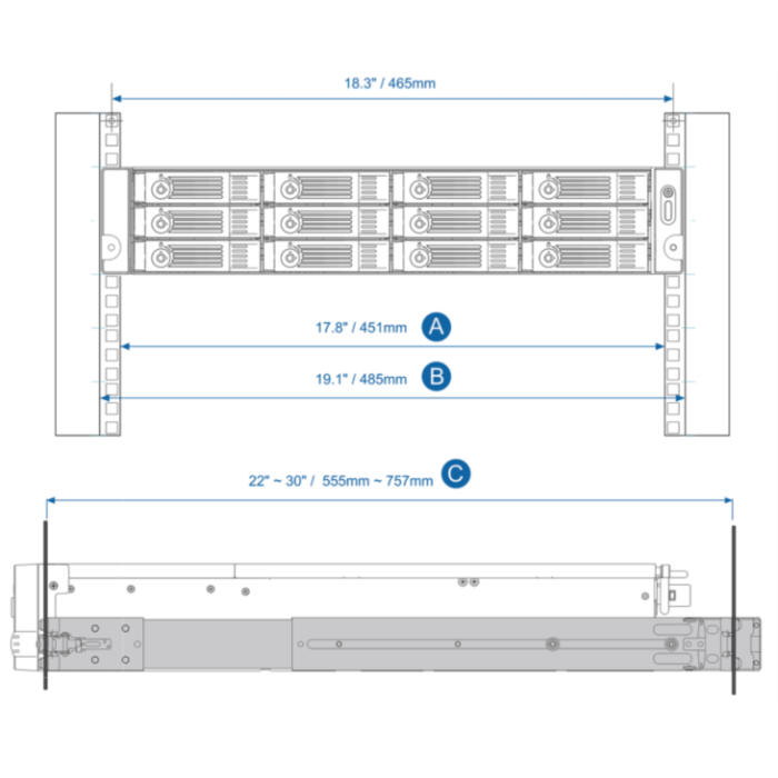 QNAP rail kit (sanke) za 2U NAS-e QNAP rail kit (sanke) za 2U NAS-e