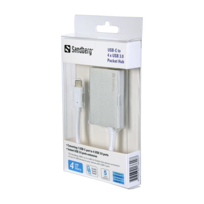 Sandberg USB-C na 4xUSB 3.0 hub Sandberg USB-C na 4xUSB 3.0 hub