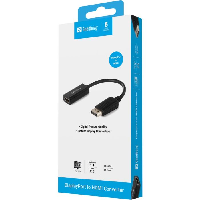 Sandberg Adapter DisplayPort>HDMI video pretvornik Sandberg Adapter DisplayPort>HDMI video pretvornik