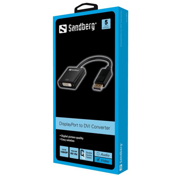 Sandberg Adapter DisplayPort>DVI video pretvornik Sandberg Adapter DisplayPort>DVI video pretvornik