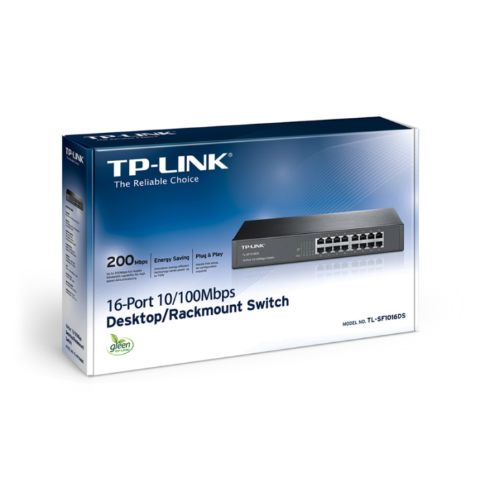 TP-LINK TL-SF1016DS 16 Port 100Mbps Rackmount mrežno stikalo / switch TP-LINK TL-SF1016DS 16 Port 100Mbps Rackmount mrežno stikalo / switch
