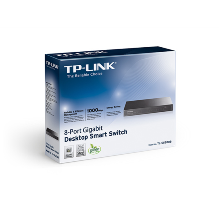 TP-LINK TL-SG2008 8-port Gigabit Smart switch stikalo TP-LINK TL-SG2008 8-port Gigabit Smart switch stikalo