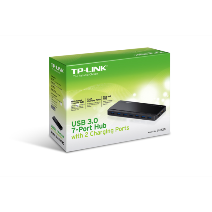 TP-LINK UH720 7 portni USB3.0 hub z 2 polnilnima portoma 5V/2.4A TP-LINK UH720 7 portni USB3.0 hub z 2 polnilnima portoma 5V/2.4A